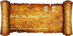 Bréda Renátó névjegykártya